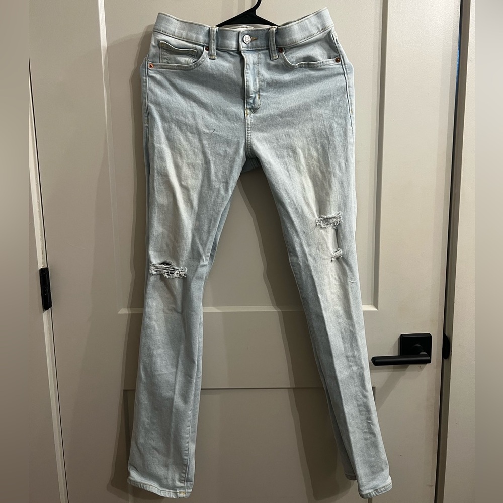 Old Navy Distressed Light Blue Jeans